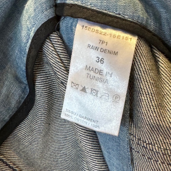 CHLOE - Blue cotton raw denim cargo pocket shorts - Size FR36 - Authentic - Picture 7 of 7